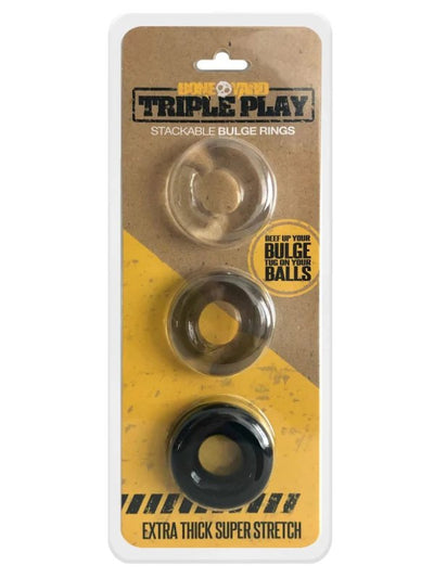 Boneyard Triple Play Stackable Bulge Rings 1