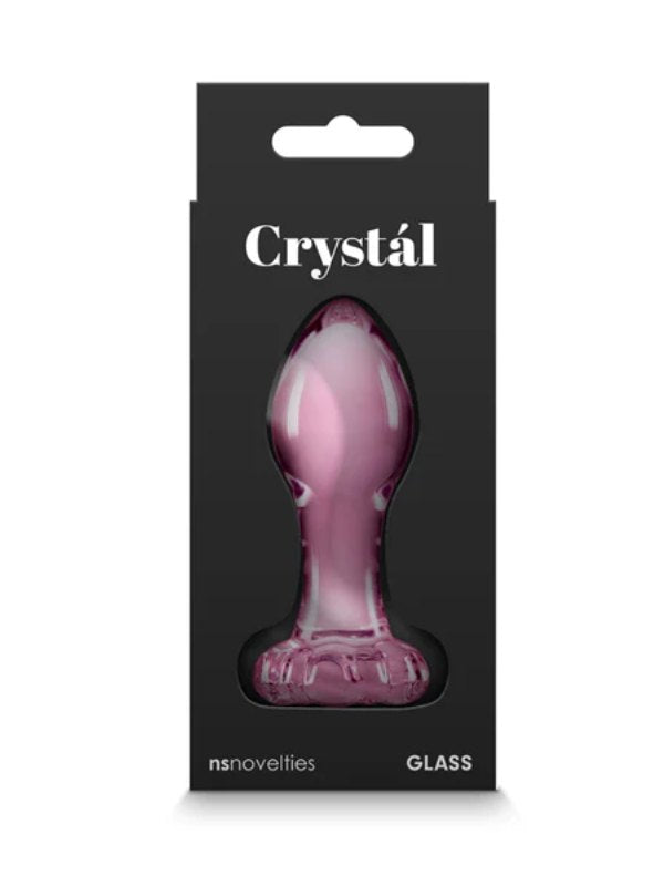 Crystal Glass Flower Anal Plug Pink 4