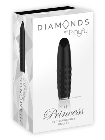 Diamonds by Playful The Princess Rechargeable Bullet Black 1