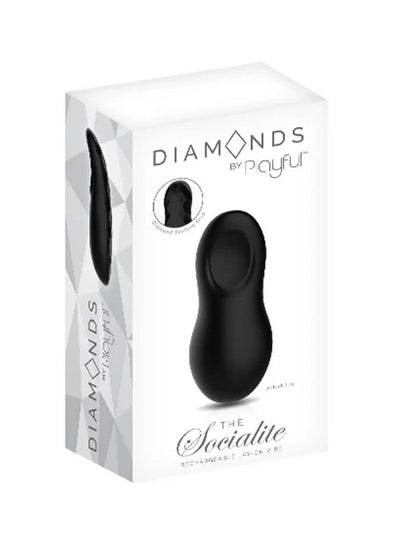 Diamonds by Playful The Socialite Rechargeable Lay-On Vibrator Black 1