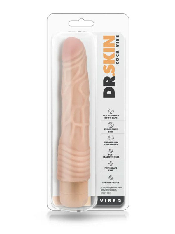 Dr. Skin 9" Vibrating Cock Vibe #2 1