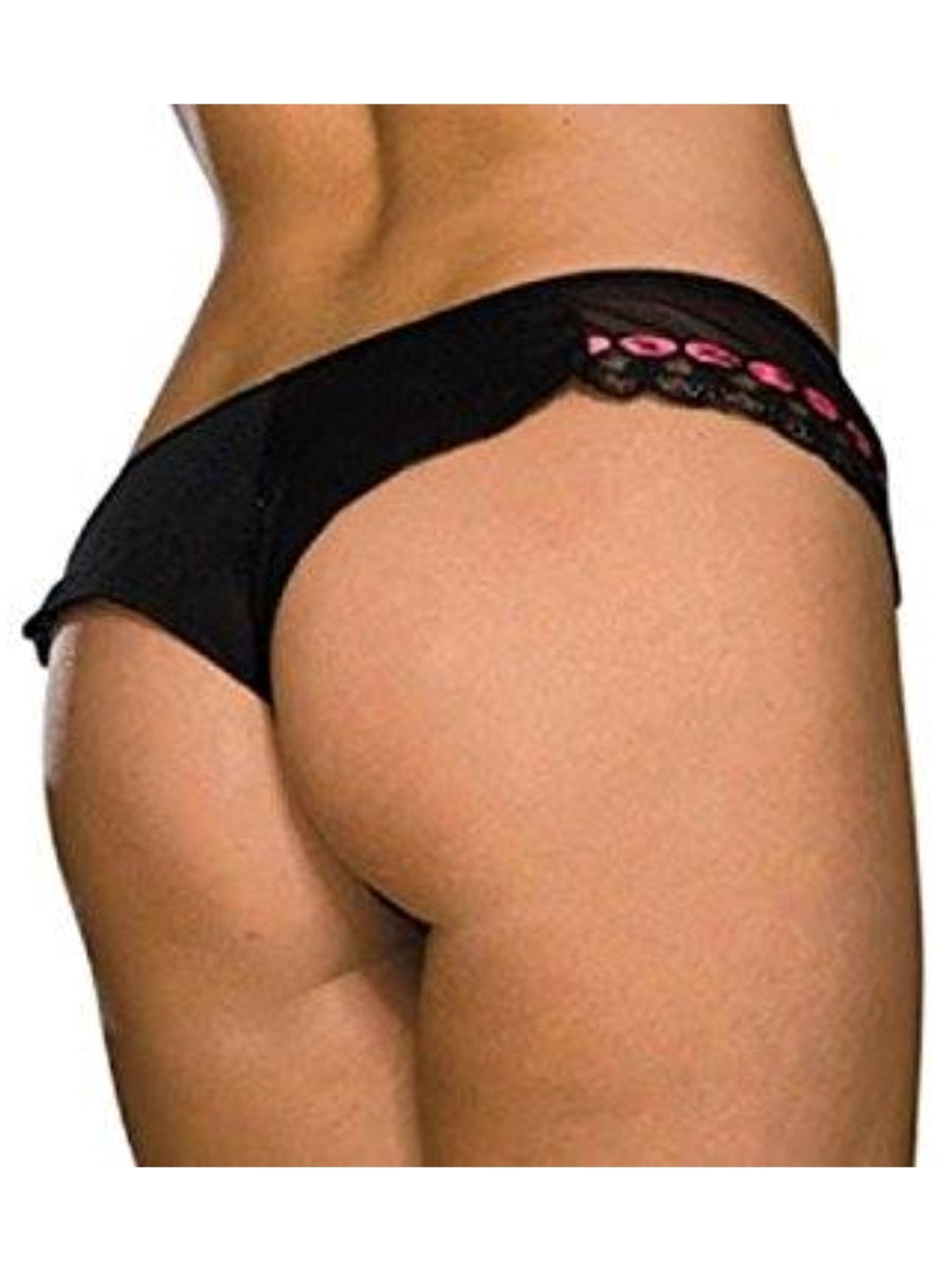 Hustler Crotchless Ribbon Tanga Panties 2