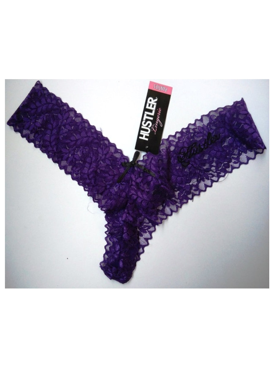 Hustler Lingerie Classy Lace G-String Purple 2