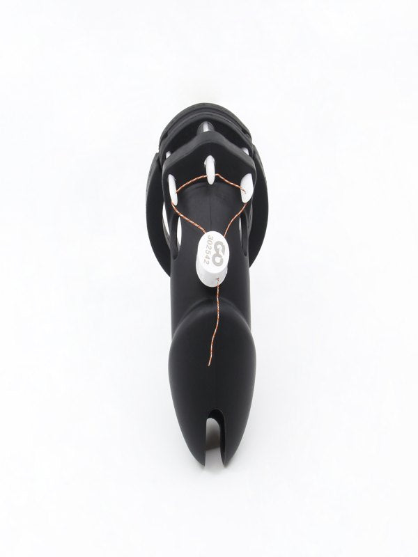 Love In Leather Silicone Cock Cage Black 1