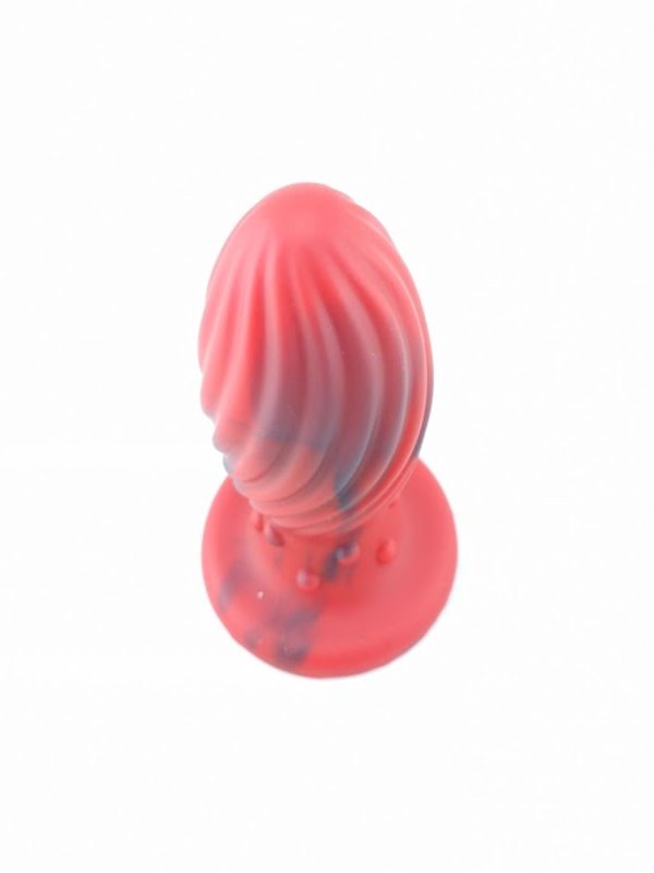 Luxe Outlet Dragon Egg Anal Plug Medium Red/Black 2