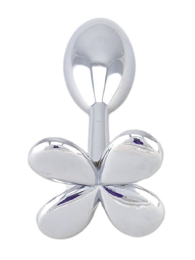 Metal Four Leaf Clover Small Anal Plug Chrome 2