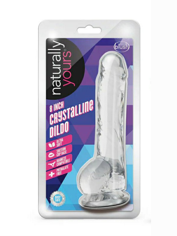 Naturally Yours 8" Dildo Clear 1