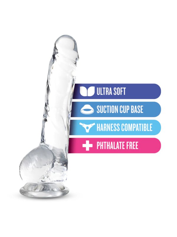 Naturally Yours 8" Dildo Clear 5