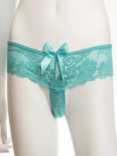 Poison Rose Lingerie Crotchless Lace G-String Mint