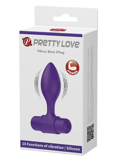 Pretty Love Vibra Butt Plug Purple 1