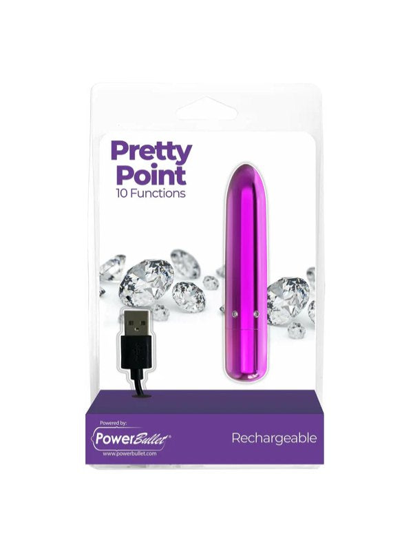 Pretty Point 10 Function Vibrating Bullet Purple 2