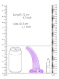 Real Rock 5" Non Realisitc Curved Dildo Purple 4