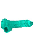 Real Rock 8" Dildo with Balls Turquoise 2