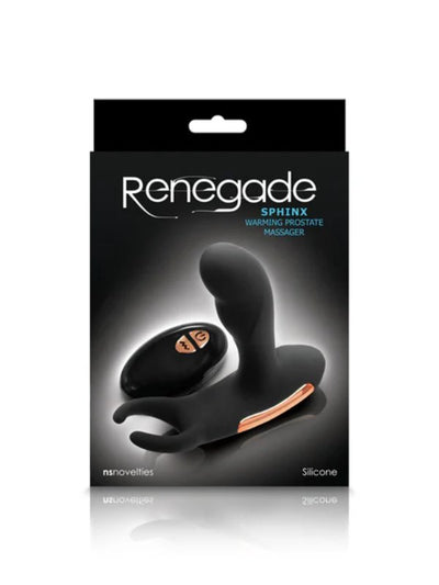 Renegade Sphinx Warming/Vibrating Prostate Massager Black with Gold Detailing 1