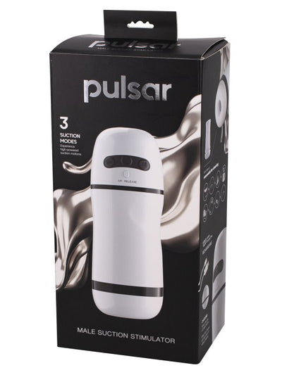 Seven Creations Pulsar Male Suction & Vibration Stimulator White 1