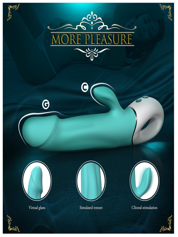 S-Hande Wave Rabbit Vibrator Tiffany Blue 3