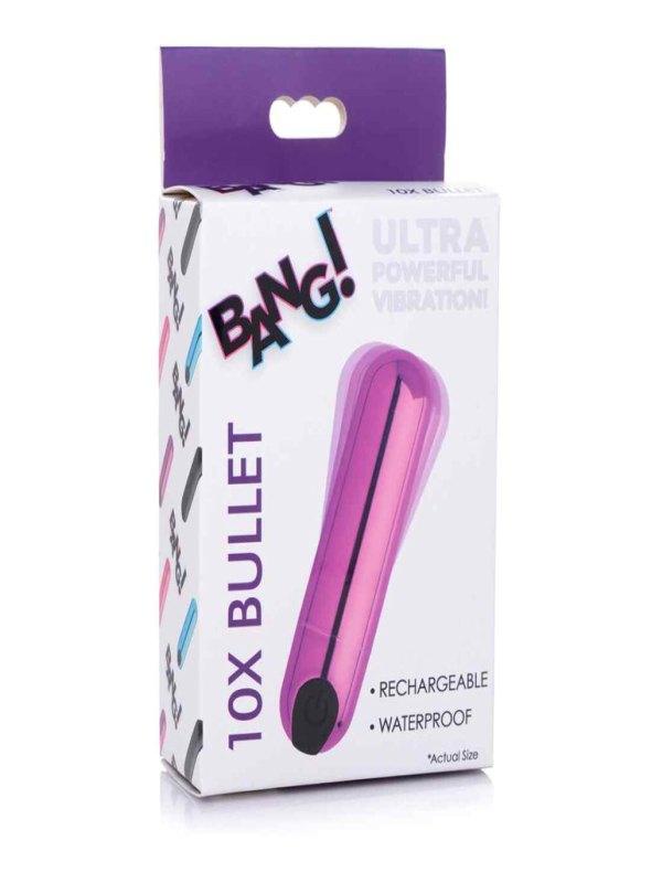 Bang! 10X Vibrating Bullet Metallic Purple - Passionzone Adult Store