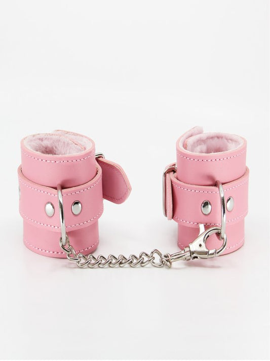 Berlin Baby Faux Fur Hand Cuffs Pink - Passionzone Adult Store