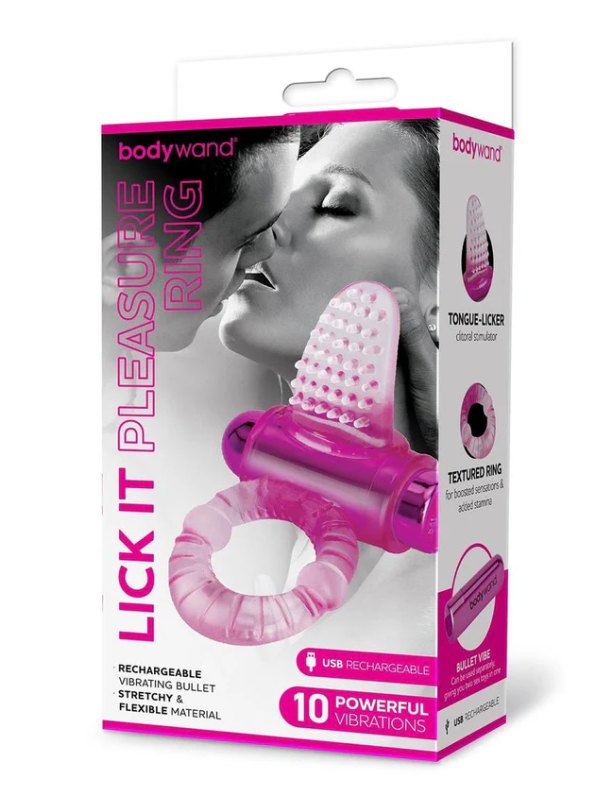 Bodywand Lick It Pleasure Vibrating Cock Ring - Passionzone Adult Store