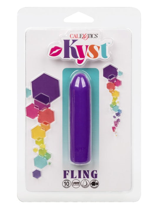 Calexotics Kyst Fling 10 Function Vibrating Bullet Purple - Passionzone Adult Store