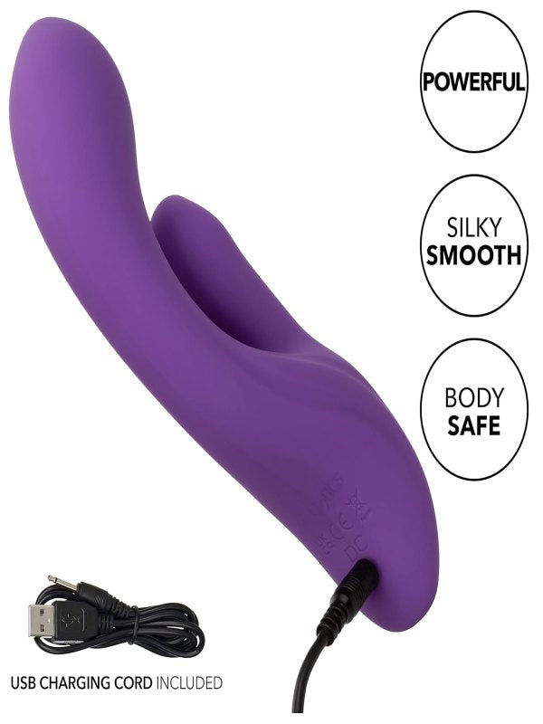 Calexotics Stella Liquid Silicone Dual Pleaser Rabbit Vibrator - Passionzone Adult Store