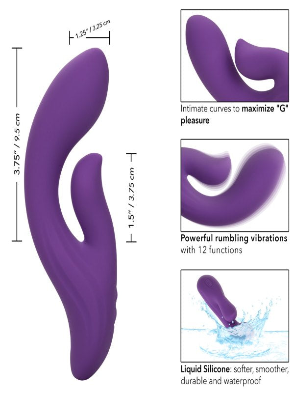 Calexotics Stella Liquid Silicone Dual Pleaser Rabbit Vibrator - Passionzone Adult Store