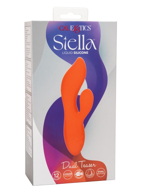 Calexotics Stella Liquid Silicone Dual Teaser Rabbit Vibrator - Passionzone Adult Store