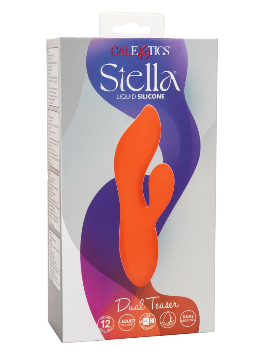 Calexotics Stella Liquid Silicone Dual Teaser Rabbit Vibrator - Passionzone Adult Store