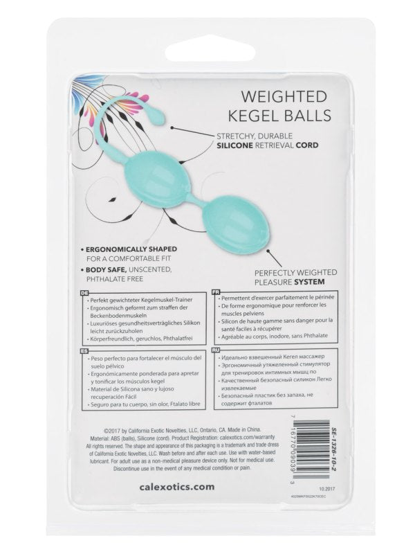 Calexotics Weighted Kegel Balls Teal - Passionzone Adult Store