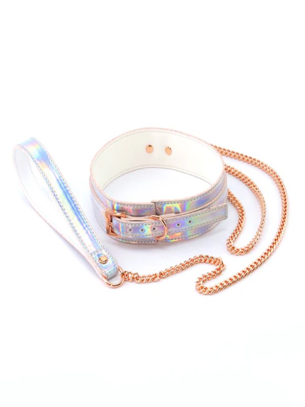 Cosmo Bondage Collection Holographic Collar & Leash - Passionzone Adult Store