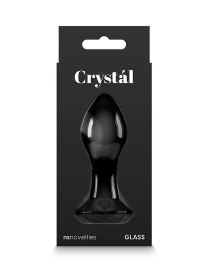 Crystal Glass Gem Anal Plug Black - Passionzone Adult Store