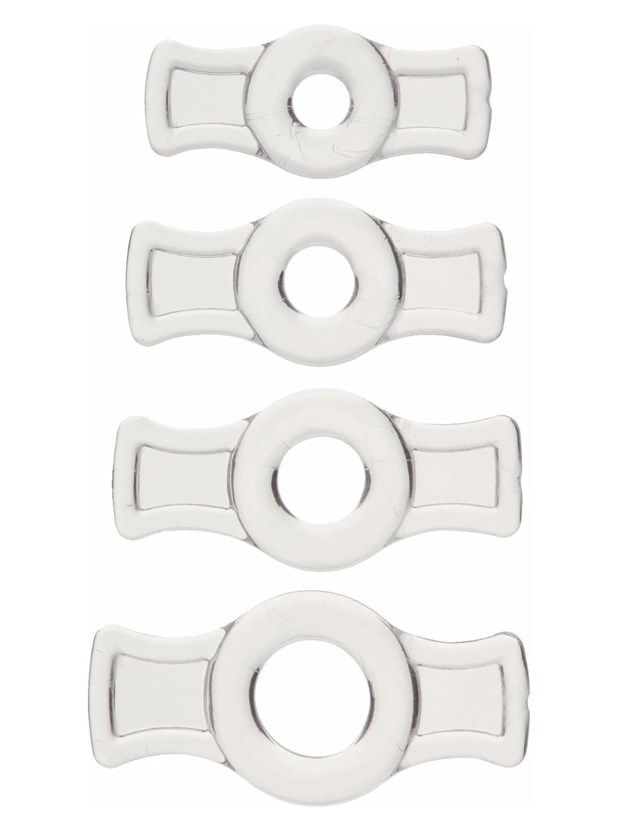 Doc Johnson TitanMen Cock Ring 4 Pack Clear - Passionzone Adult Store