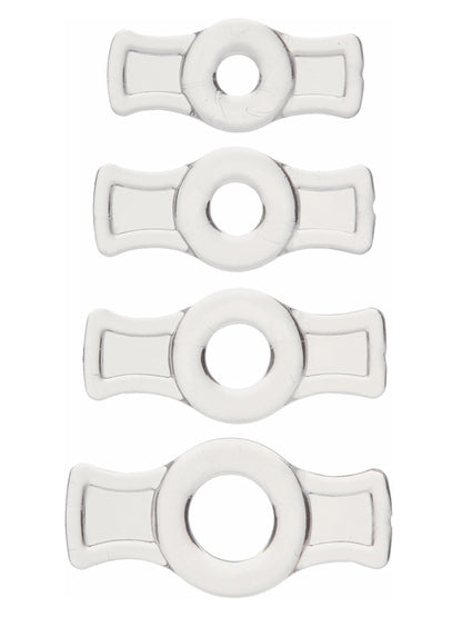 Doc Johnson TitanMen Cock Ring 4 Pack Clear - Passionzone Adult Store