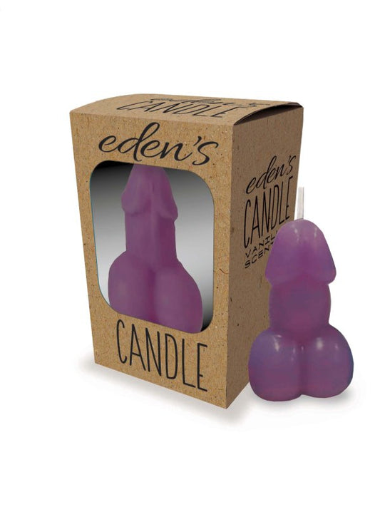 Eden's Candle Penis Candle Eggplant - Passionzone Adult Store