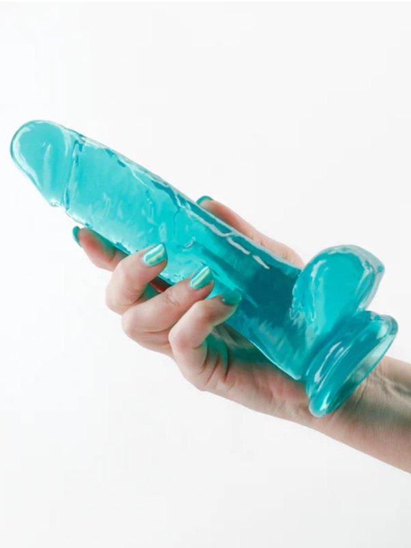 Fantasia Ballsy 7.5" Dildo With Balls Teal - Passionzone Adult Store