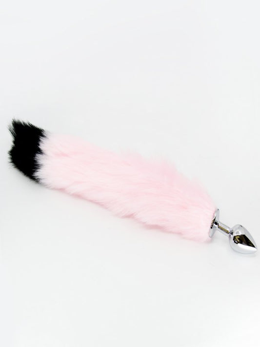 Foxtail Butt Plug Small Pink/Black - Passionzone Adult Store