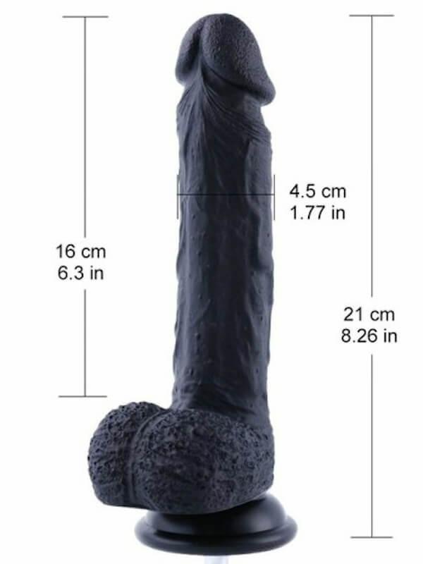 HiSmith 8.7 Inch Silicone Dildo Black - Passionzone Adult Store