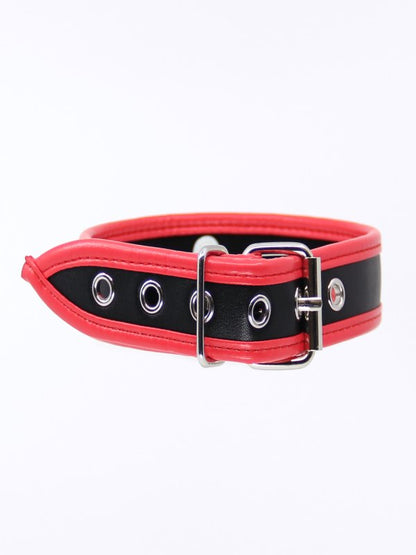 Love In Leather Thin Padded Collar Red - Passionzone Adult Store