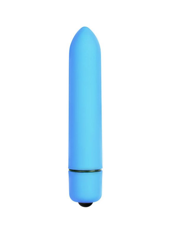 Love In Leather Vibrating Bullet Blue - Passionzone Adult Store