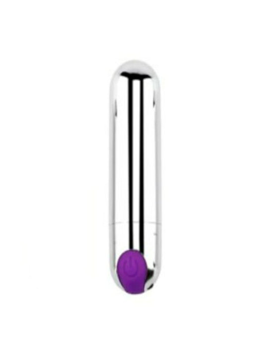 Luxe Outlet 10 Function Vibrating Bullet Chrome/Purple - Passionzone Adult Store