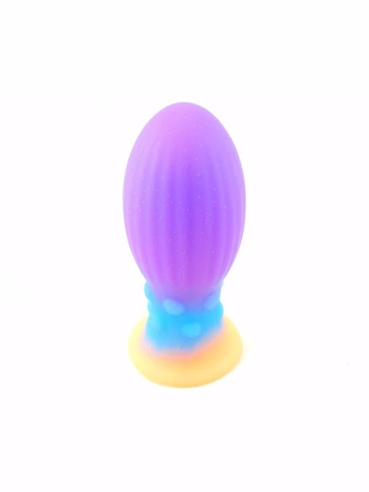 Luxe Outlet Dragon Egg Anal Plug Medium Purple/Blue - Passionzone Adult Store