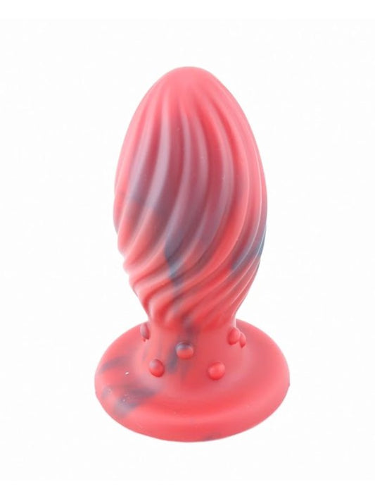 Luxe Outlet Dragon Egg Anal Plug Medium Red/Black - Passionzone Adult Store