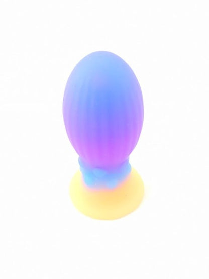 Luxe Outlet Dragon Egg Anal Plug Small Purple/Blue - Passionzone Adult Store