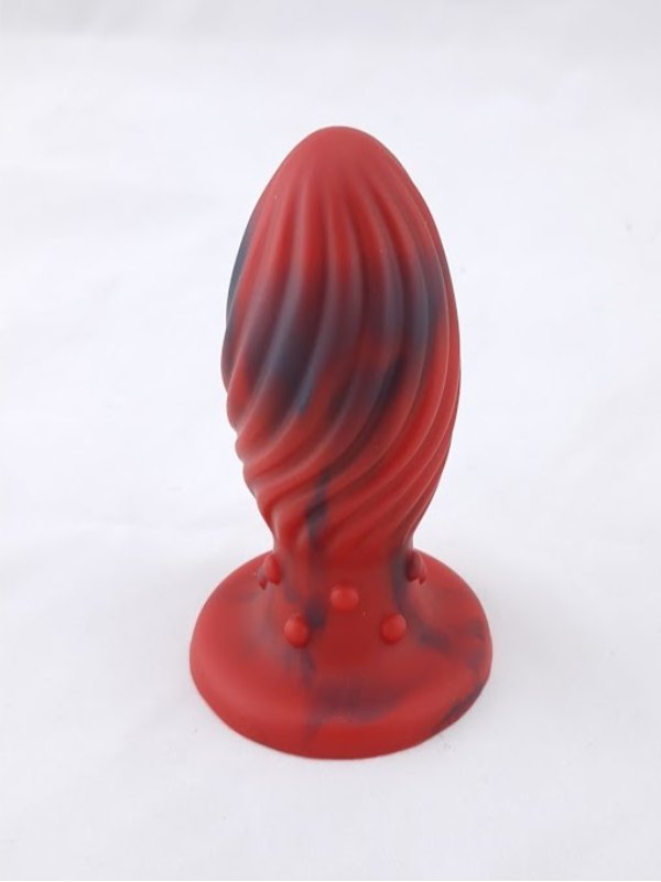 Luxe Outlet Dragon Egg Anal Plug Small Red/Black - Passionzone Adult Store