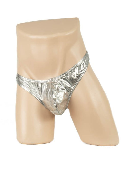 Mens Metallic G-String Silver - Passionzone Adult Store