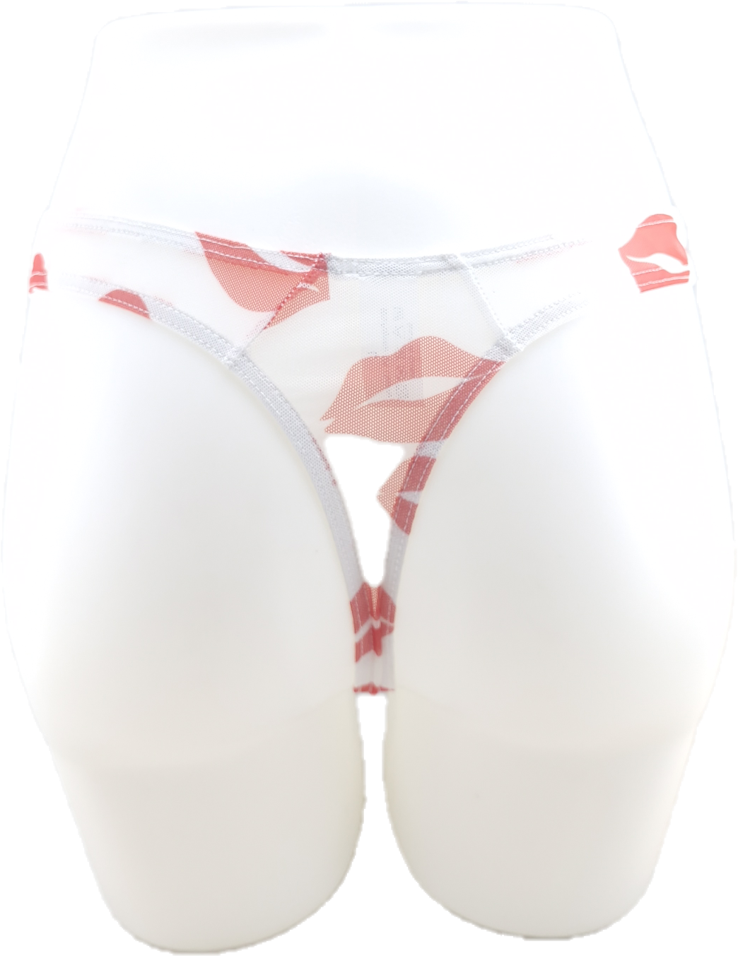 Mens White Kiss Kiss G-String Medium - Passionzone Adult Store