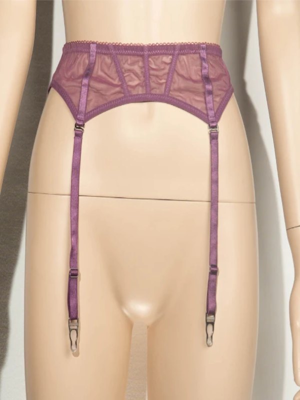 Mesh Garter Belt Purple Large - Passionzone Adult Store