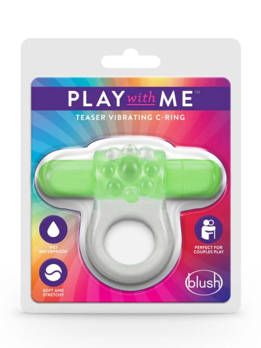 Play With Me Teaser Vibrating Cock Ring Glow In The Dark - Passionzone Adult Store