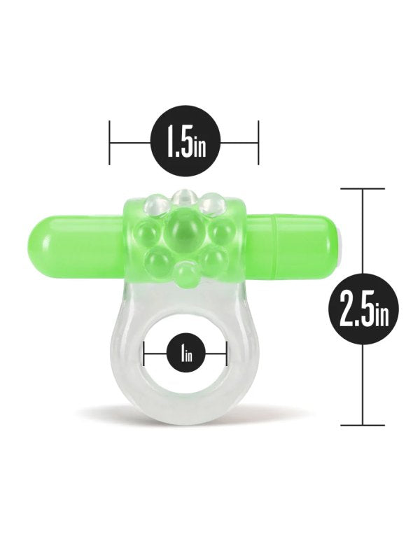 Play With Me Teaser Vibrating Cock Ring Glow In The Dark - Passionzone Adult Store