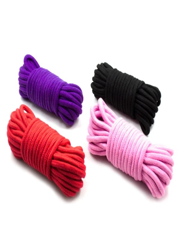 Poison Rose Cotton Bondage Rope 10m Black - Passionzone Adult Store